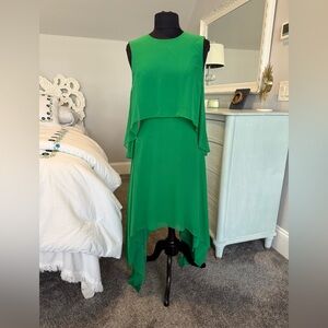 BCBGMaxAzria Vibrant Green Asymmetrical Dress